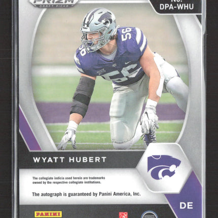 2021 Panini Prizm Draft Picks Wyatt Hubert #DPA-WHU RC hyper auto