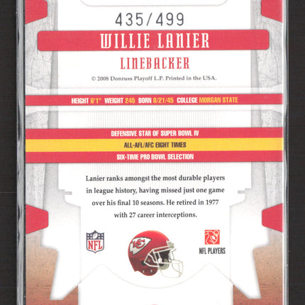 2008 Donruss Leaf Limited Willie Lanier #195 /499