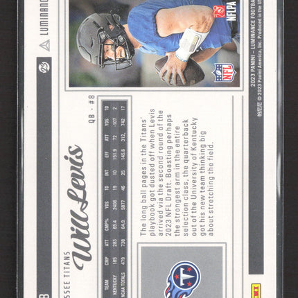 2023 Panini Luminance Will Levis #198
