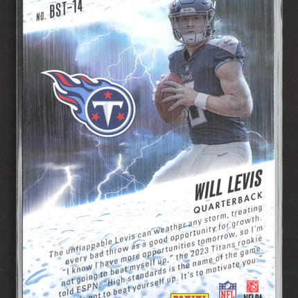 2023 Panini Absolute Football By Storm Will Levis #BST-14 RC