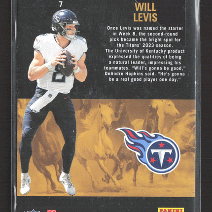 2023 Panini Contenders Football Rookie Stallions Will Levis #7