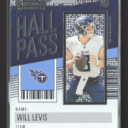2023 Panini Contenders Hall Pass Will Levis #25 RC