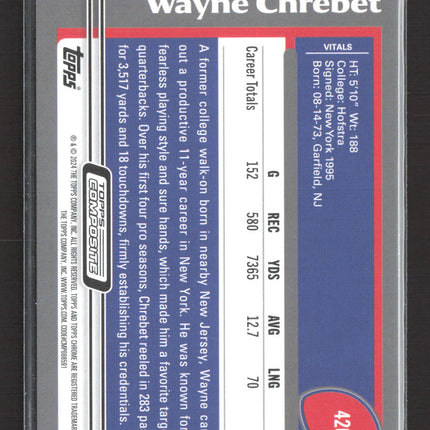 2024 Topps Composite Wayne Chrebet #426 Green 166/250