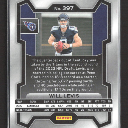 2023 Panini Prizm Will Levis #397 RC