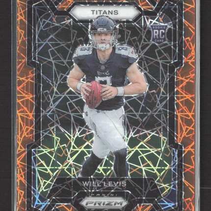 2023 Panini Prizm Will Levis #397 Orange Lazer RC