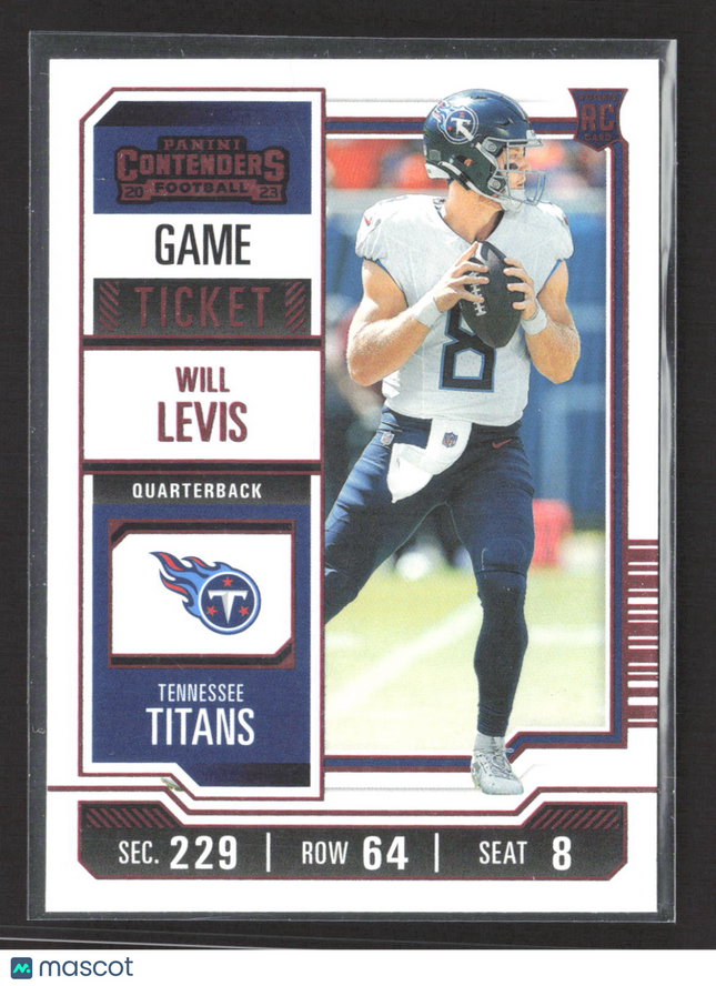 2023 Panini Contenders Football Will Levis #97 RC