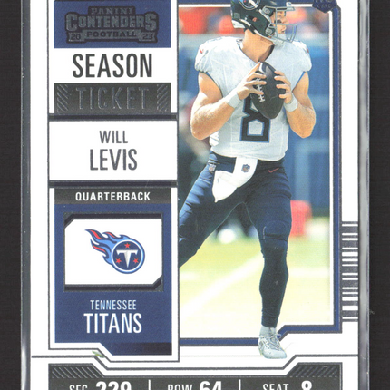 2023 Panini Contenders Season Ticket Will Levis #97