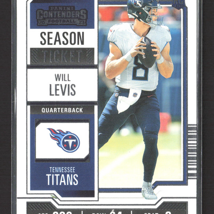 2023 Panini Contenders Football Season Ticket Will Levis #97