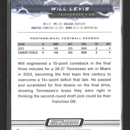 2024 Topps Composite Resurgence Will Levis #100 RC
