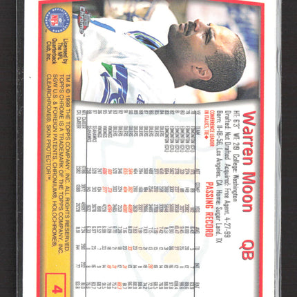 1999 Topps Chrome Transactions Warren Moon #4