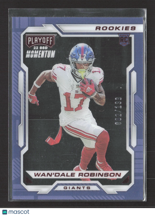 2023 Panini Chronicles Playoff Momentum Wan'Dale Robinson #PMR-36 Blue RC /199