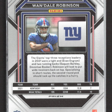 2023 Panini Prizm Wan'Dale Robinson #315 Red White Blue RC