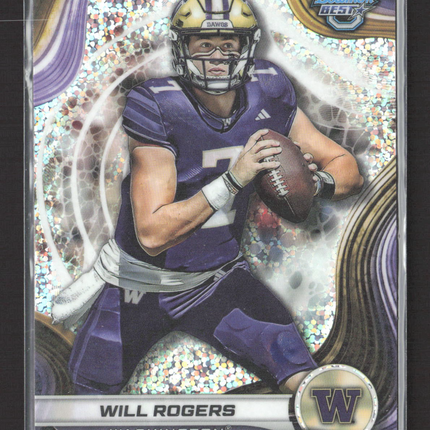 2024 Bowman University Best Will Rogers #87 Speckle Refractor