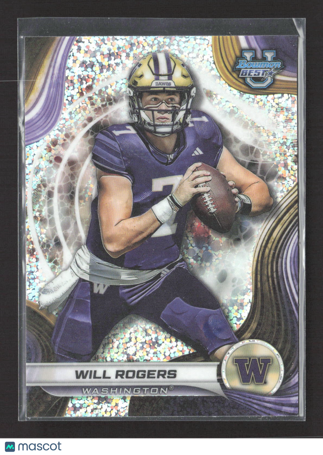 2024 Bowman University Best Will Rogers #87 Speckle Refractor