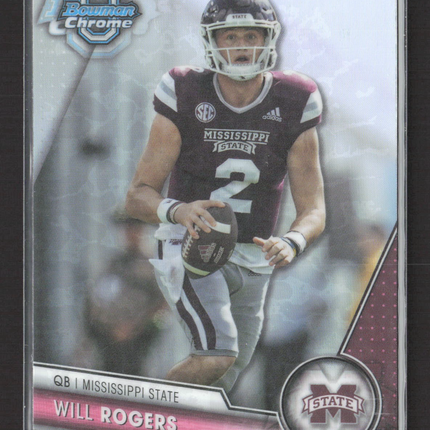 2023 Bowman University Chrome Will Rogers #179 Refractor