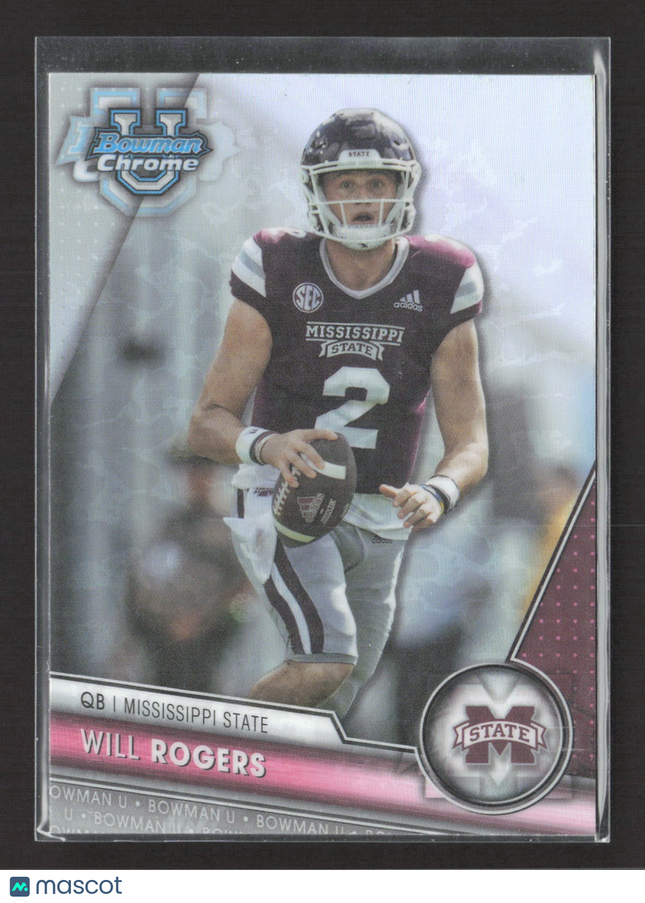 2023 Bowman University Chrome Will Rogers #179 Refractor