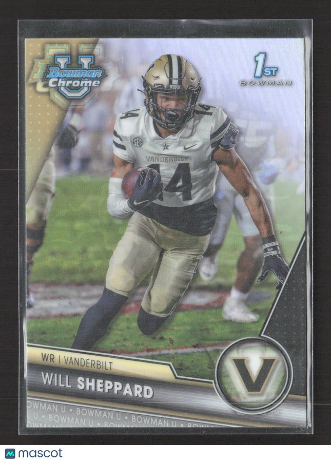 2023 Bowman Chrome University Will Sheppard #177 Refractor