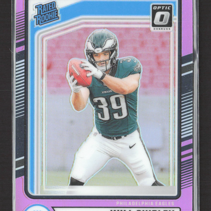 2024 Panini Donruss Optic Will Shipley #312 pink