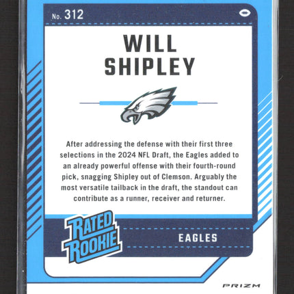 2024 Panini Donruss Optic Will Shipley #312 pink