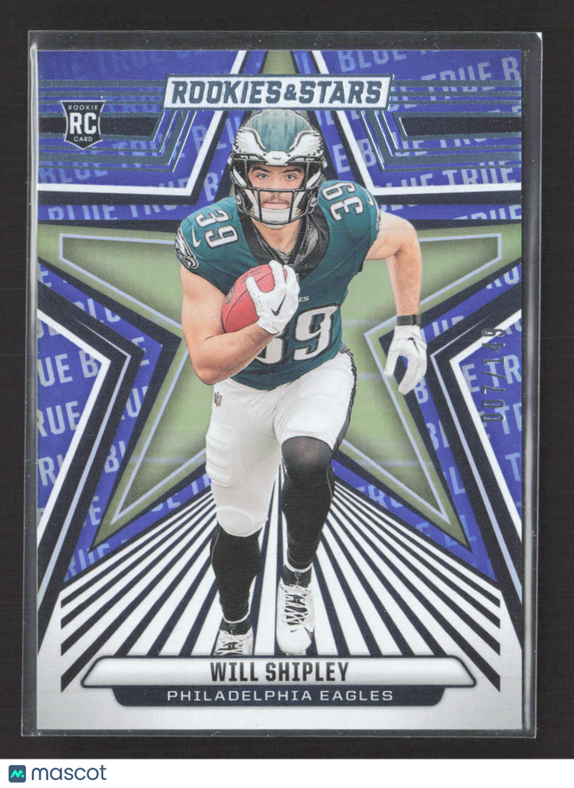 2024 Panini Rookies & Stars Will Shipley #198 Blue True Blue RC /149