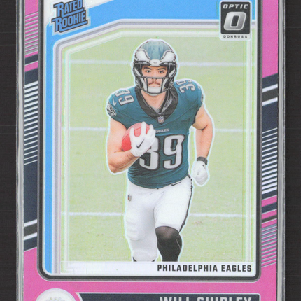 2024 Panini Donruss Optic Will Shipley #298 Pink