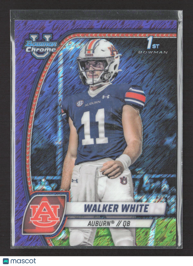2024 Bowman Chrome University Walker White #85 Purple shimmer