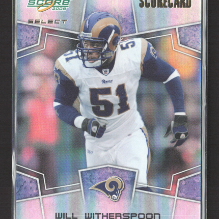 2008 Score Select Scorecard Will Witherspoon #297 /100