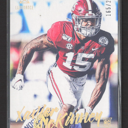 2020 Panini Luminance Football Xavier McKinney #142 RC 165/250
