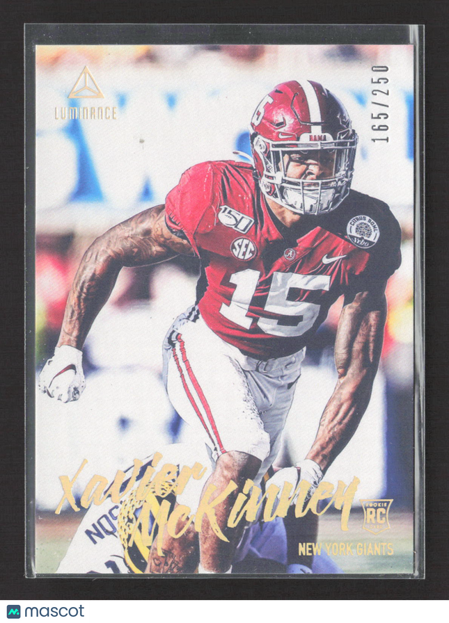 2020 Panini Luminance Football Xavier McKinney #142 RC 165/250