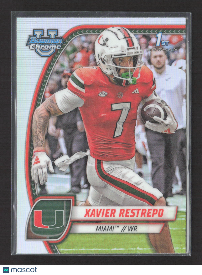 2024 Bowman Chrome University Xavier Restrepo #187 Refractor
