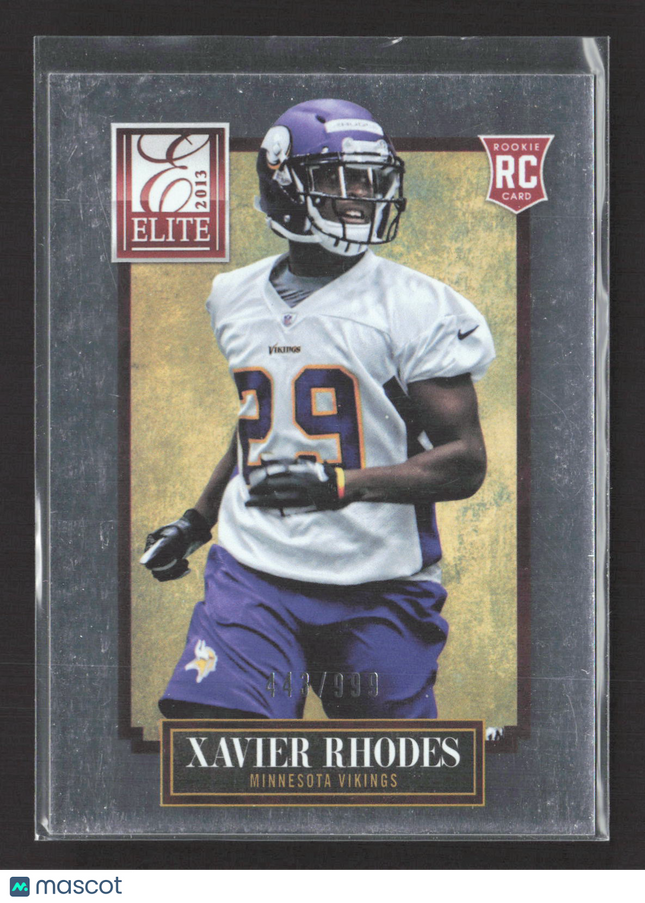 2013 Panini Elite Xavier Rhodes #198 443/999 RC