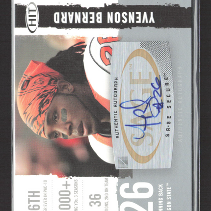 2008 SAGE HIT Yvenson Bernard #A26 Authentic Autograph