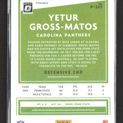 2020 Panini Donruss Optic Prizm Yetur Gross-Matos #P-263 RC red green