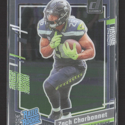 2024 Panini Clearly Donruss Zach Charbonnet #91