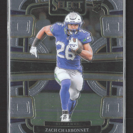 2024 Panini Select Concourse Zach Charbonnet #86 Prizm RC