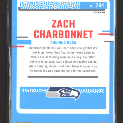 2023 Panini Donruss Optic Zach Charbonnet #294 holo