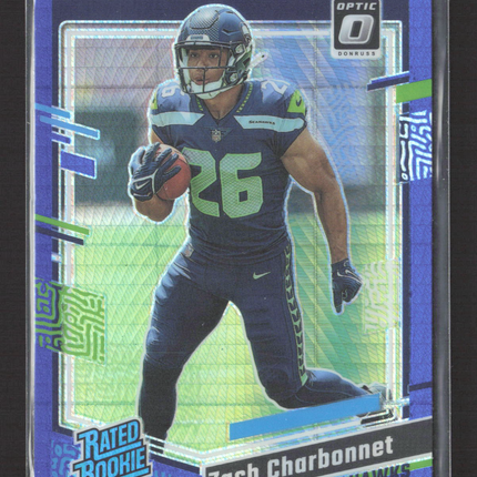 2023 Panini Donruss Optic Zach Charbonnet #294 Blue hyper