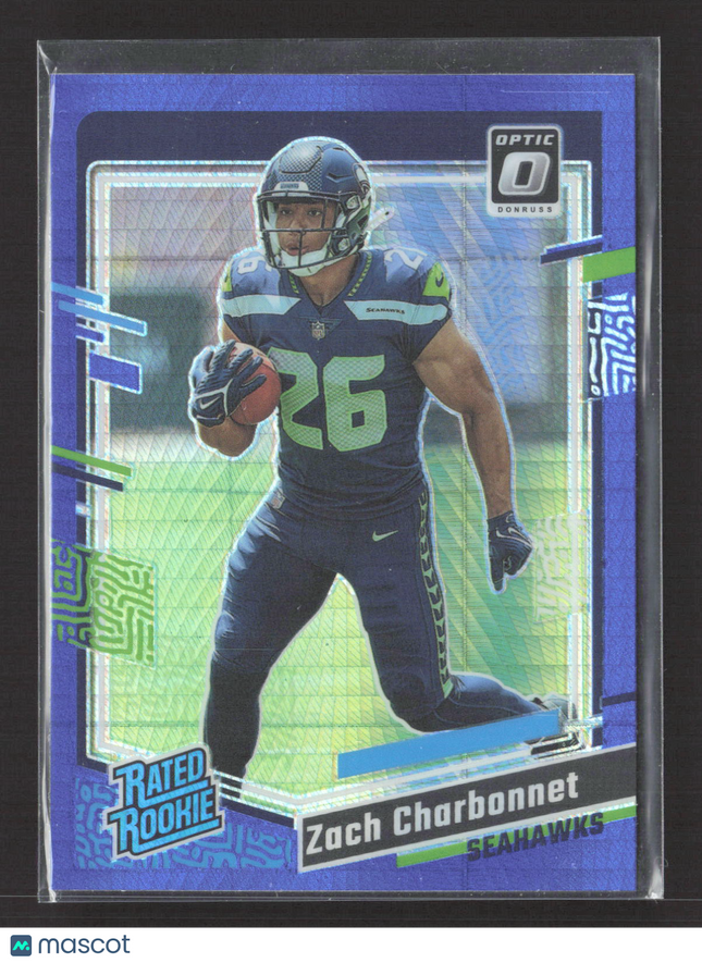 2023 Panini Donruss Optic Zach Charbonnet #294 Blue hyper