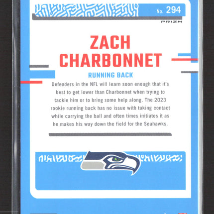 2023 Panini Donruss Optic Zach Charbonnet #294 Blue hyper