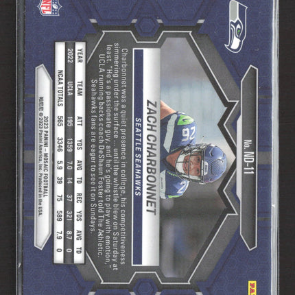 2023 Panini Mosaic NFL Debut Zach Charbonnet #ND-11 RC
