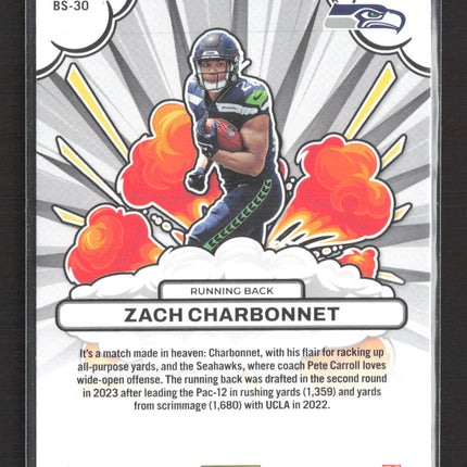 2023 Panini Donruss Bomb Squad Zach Charbonnet #BS-30
