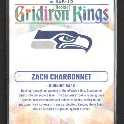2023 Panini Donruss Gridiron Kings Zach Charbonnet #RGK-15