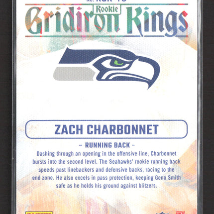 2023 Panini Donruss Gridiron Kings Zach Charbonnet #RGK-15