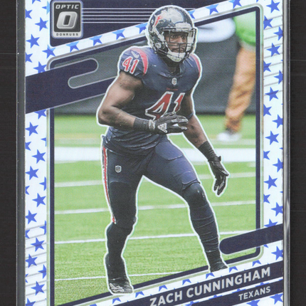 2021 Panini Donruss Optic Prizm Zach Cunningham #105 blue Stars