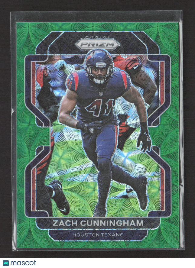 2021 Panini Prizm Football Zach Cunningham #38 Green 10/75