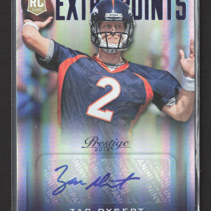 2013 Panini Prestige Extra Points Zac Dysert #299 Blue RC auto