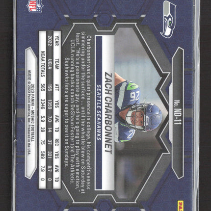2023 Panini Mosaic Mosaic NFL Debut Zach Charbonnet #ND-11 RC