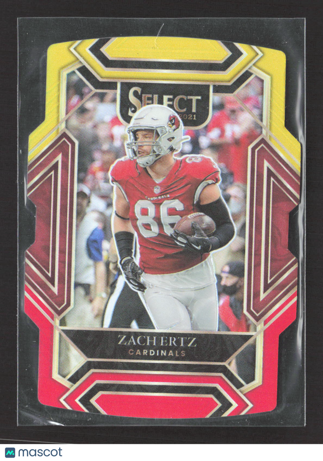 2022 Panini Select Prizm Club Level Zach Ertz #228 Red Yellow Die-Cut