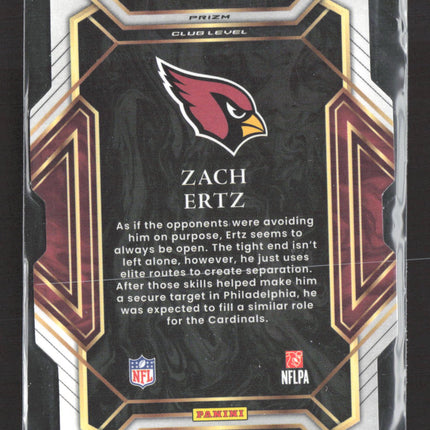 2022 Panini Select Prizm Club Level Zach Ertz #228 Red Yellow Die-Cut