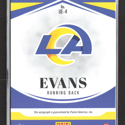 2023 Panini Plates & Patches Upper Echelon Zach Evans #UE-4 RC 049/149 auto
